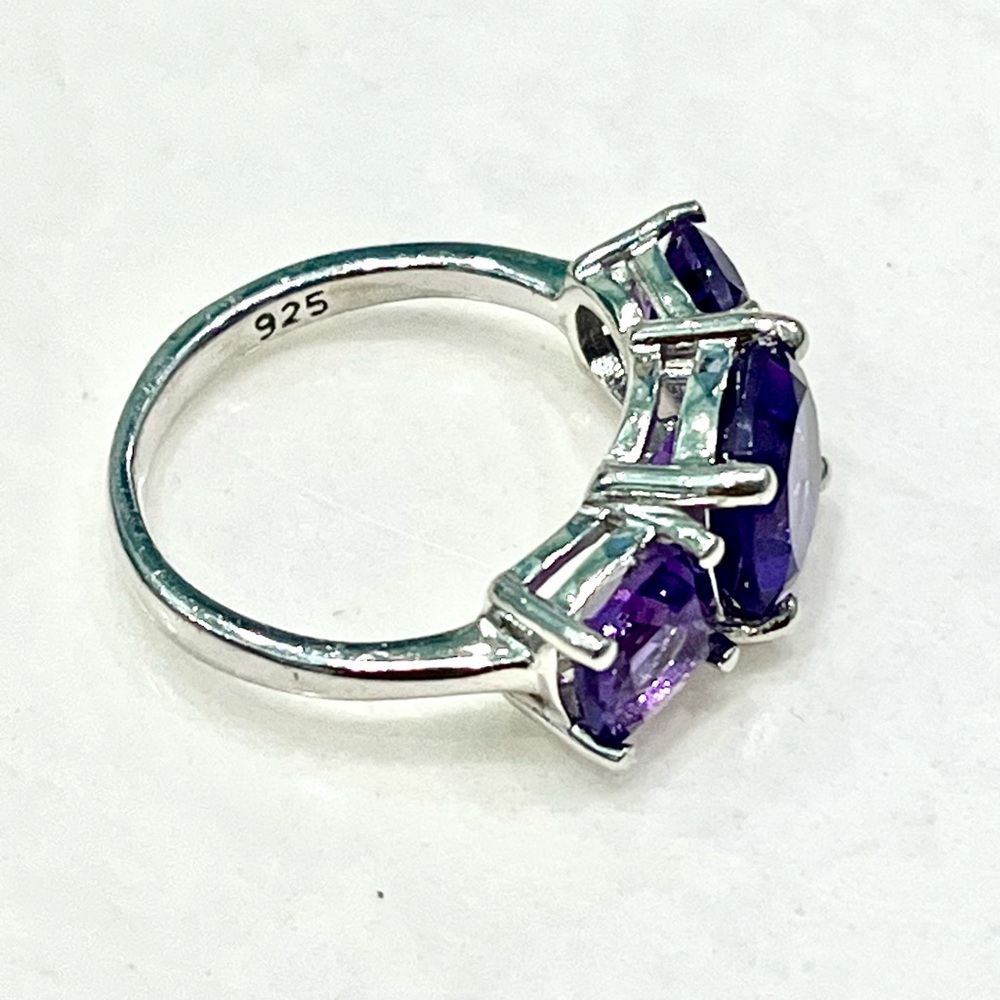 Amethyst Trinity 14KGP Ring - Picture 4 of 4